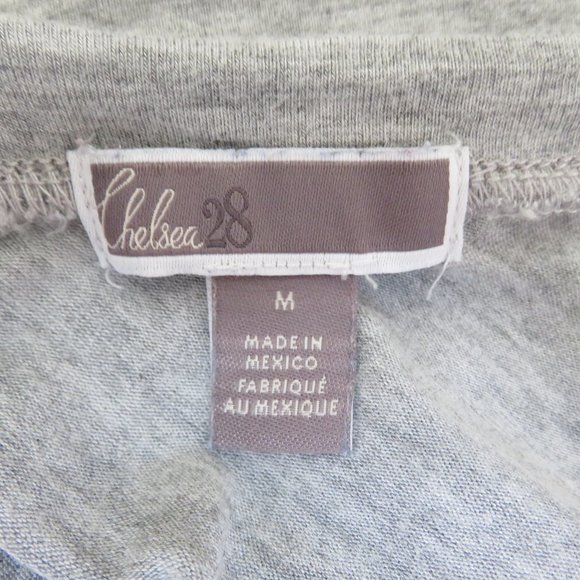 Chelsea 28 (Nordstrom) Gray Ruffle sleeve v back tee size M - Picture 5 of 8